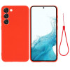 Силиконовый чехол Solid Color Liquid Silicone на Samsung Galaxy S23 5G - красный