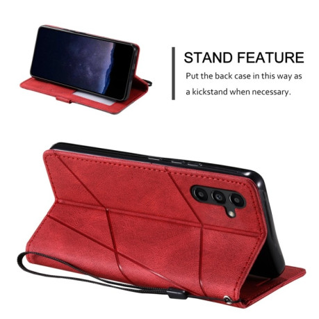 Чохол-книжка Skin Feel Splicing  для Samsung Galaxy S25+ 5G - червоний