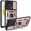 Противоударный чехол Camera Sliding для Realme C21/C20/C11 2021 - розовое золото