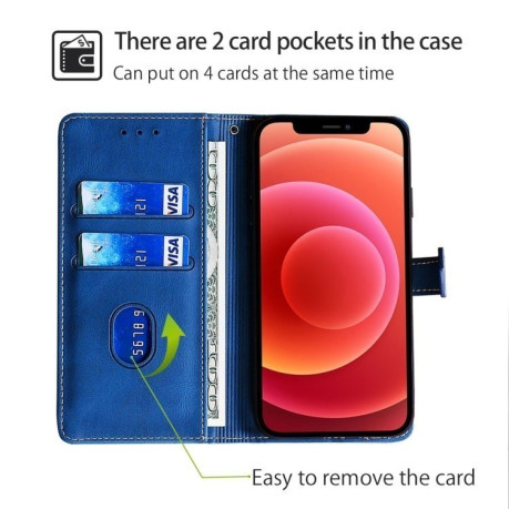 Чохол-книжка Stitching Skin Feel для OPPO Reno12 F/12 FS 5G - синій
