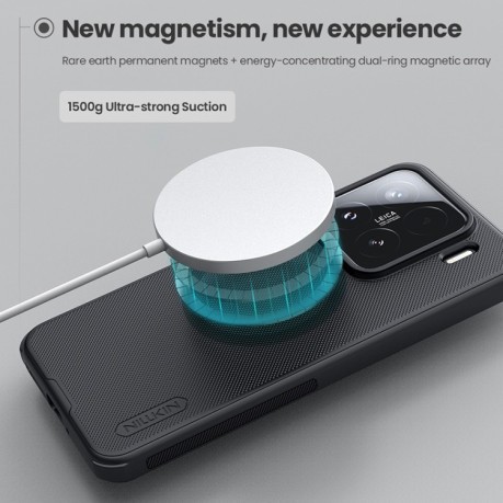 Противоударный чехол NILLKIN Frosted Shield Pro Magnetic Magsafe для Xiaomi 15 - черный
