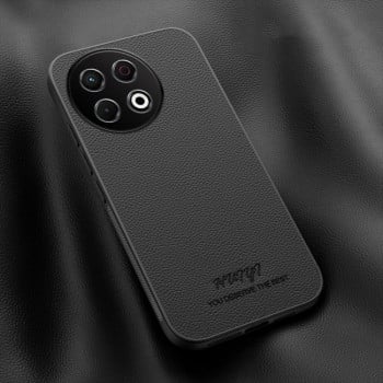 Чехол HUIYI Leather Magnetic на Tecno Spark 30 Pro — чёрный