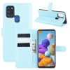 Чохол-книжка Litchi Texture на Samsung Galaxy A21S - блакитний
