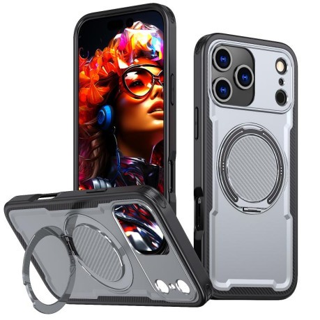 Противоударный чехол kalebol с подставкой 360 с MagSafe на iPhone 17 Pro Max - серый