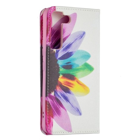 Чохол-книжка Colored Drawing Pattern для Samsung Galaxy S22 5G - Sun Flower