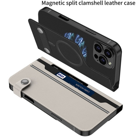 Чохол-книжка GKK Detachable Flip Leather MagSafe для iPhone 16 Pro - Fiber