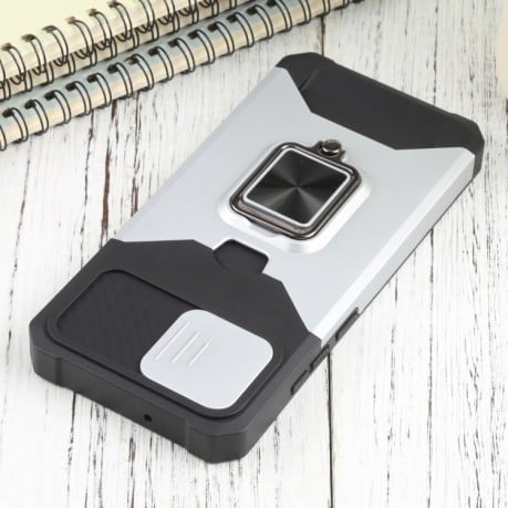 Протиударний чохол Sliding Camera Design для Samsung Galaxy A03/A04E - сріблястий