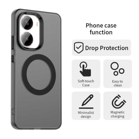 Протиударний чохол Candy Magsafe PC Hybrid TPU для Xiaomi Poco X7 Pro - чорний