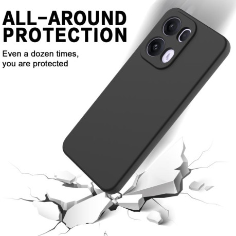 Силіконовий чохол Solid Color Liquid Silicone на OPPO Reno13 Pro 5G - чорний