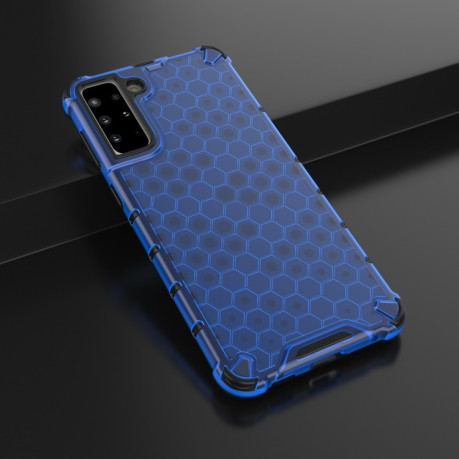 Противоударный чехол Honeycomb на Samsung Galaxy S21 Plus - синий