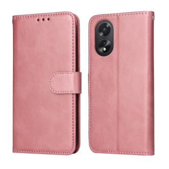Чехол-книжка Classic Calf Texture для OPPO A38 4G / A18 4G Global - розовое золото