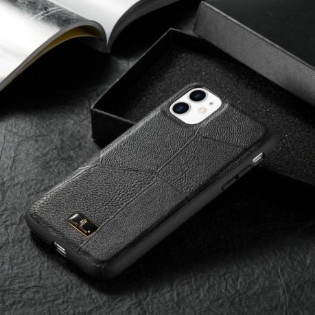 Протиударний чохол Fierre Shann Leather для iPhone 11 - Ox Tendon Black