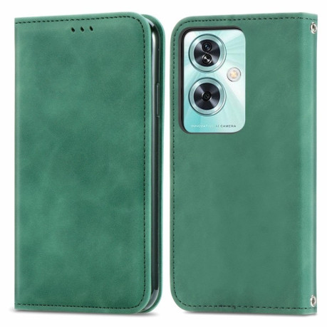 Чехол-книжка Retro Skin Feel Business Magnetic для OnePlus Nord N30 SE - зеленый