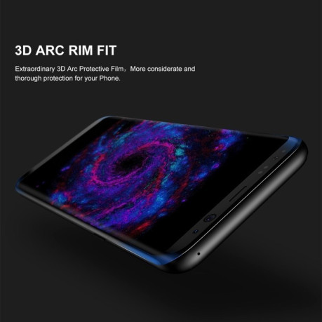 3D стекло Baseus на Galaxy S8 + / G9550 0.3mm 9H -черное