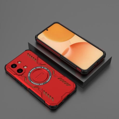Противоударный чехол Butterfly Armor с MagSafe на Xiaomi Redmi Turbo 5 Max / Poco X8 Pro Max — красный