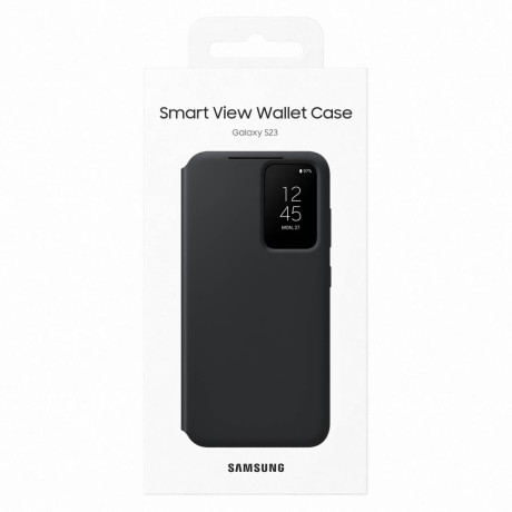 Оригинальный чехол-книжка Samsung Smart View Wallet для Samsung Galaxy S23 - black (EF-ZS911CBEGWW)
