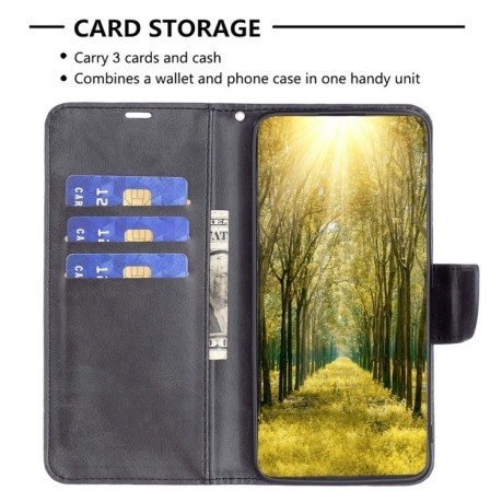 Чехол-книжка Lambskin Texture Pure Color для Motorola Moto G85 - черный