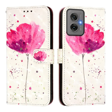 Чехол-книжка 3D Painting для Motorola Moto G55 - Flower