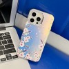 Чехол Electroplating Laser Flower Texture для iPhone 16 Pro - Plum Blossom