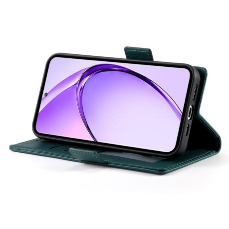 Чехол-книжка Side Buckle Magnetic Frosted Leather для Realme 13+ - зеленый