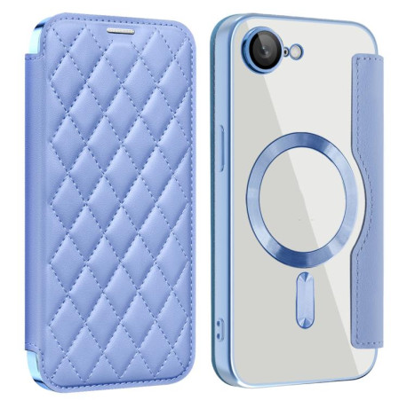 Чохол-книжка Shield MagSafe RFID Anti-theft Leather для iPhone 16e - синій