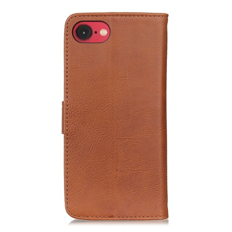Чохол-книжка KHAZNEH Cowhide Texture на iPhone 16e - коричневий