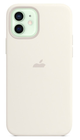 Силіконовий чохол Silicone Case White на iPhone 12 / iPhone 12 Pro with MagSafe - преміальна якість