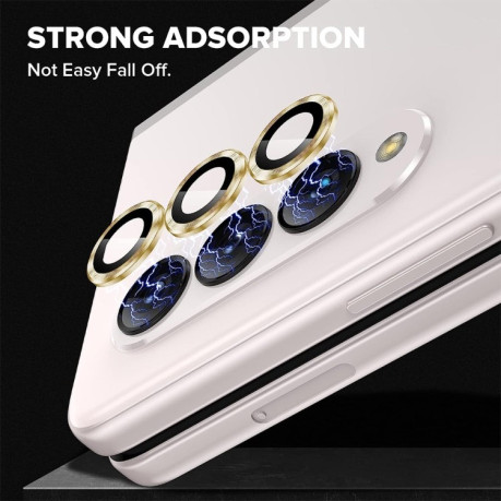 Защитное стекло на камеру ENKAY Aluminium для Samsung Galaxy Fold 5 - синее