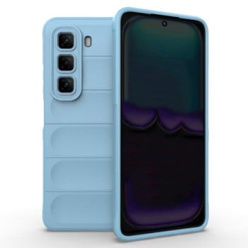 Силіконовий чохол Magic Flannel для Infinix Hot 50 4G - блакитний