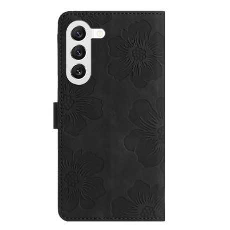 Чехол-книжка Flower Embossing Pattern для Samsung Galaxy S24+ 5G - черный