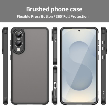 Чехол Fan Dun Series TPU Hybrid PC Frosted на Samsung Galaxy S25 Edge 5G - черный
