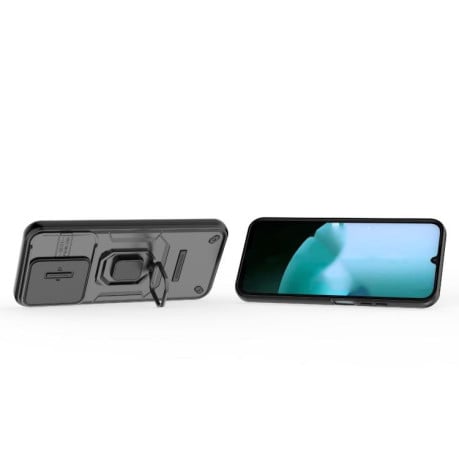 Противоударный чехол Sliding Camshield на Xiaomi Redmi 15C 5G / 4G EU 173mm - черный
