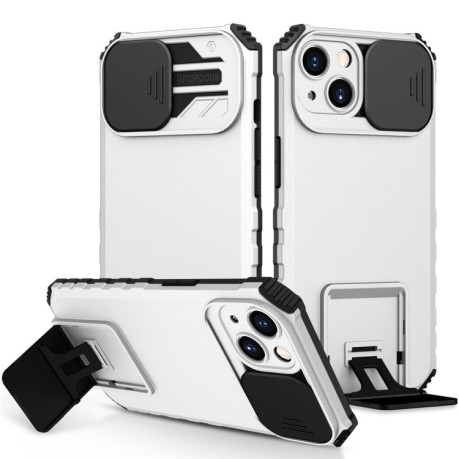 Чохол протиударний Stereoscopic Holder Sliding для iPhone 15 - білий