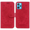 Чохол-книжка Butterfly Rose Embossed для Realme 9 Pro Plus/ Realme 9 4G - червоний