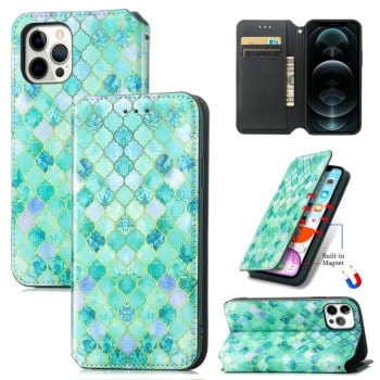 Чохол-книжка Colored Drawing Magnetic для iPhone 13 mini - Emerald Stone