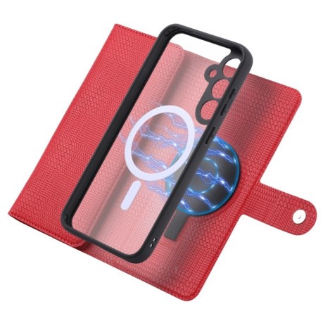 Чехол-книжка ViLi GHB Series MagSafe Magnetic Zipper Leather для Samsung S23 FE - красный