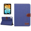 Чехол-книжка Denim Texture на iPad mini 6 - темно-синий
