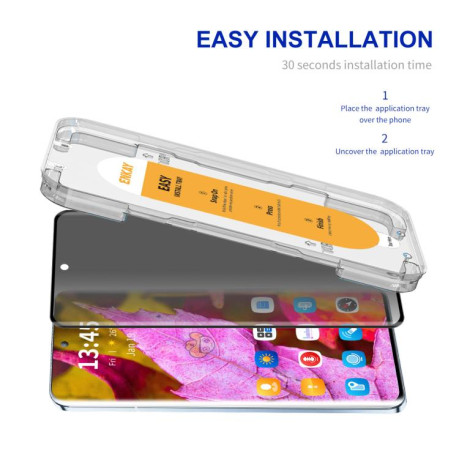 Захисне скло ENKAY Hat-Prince Easy Install Heat Bending Privacy Screen для Realme 14 Pro+ - чорне