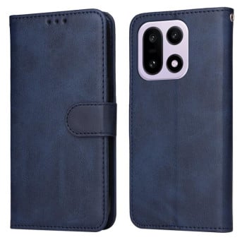 Чехол-книжка Classic Calf Texture Flip Leather на OnePlus 15 — синий