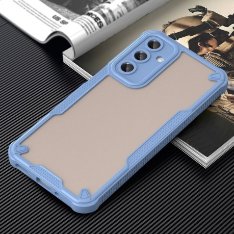 Противоударный чехол Armor Glaze PC Hybrid для Samsung Galaxy A56 5G - синий