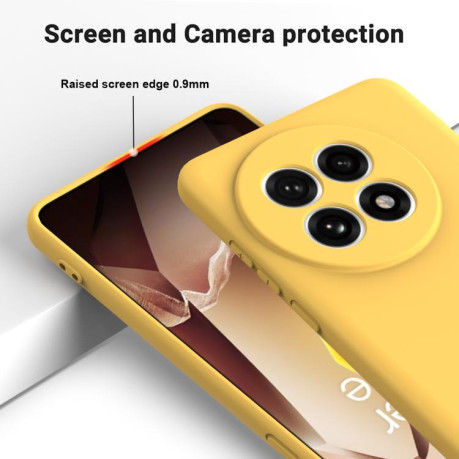 Силіконовий чохол Solid Color Liquid Silicone на OnePlus 13R/Ace 5/5 Pro - жовтий