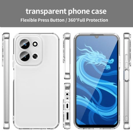 Чехол Airbag Shockproof гибрид на Xiaomi Redmi 15C 5G/4G EU 173mm/Poco C85 5G - прозрачный
