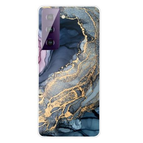 Противоударный чехол Marble Pattern для Samsung Galaxy S21 Plus- Abstract Gold