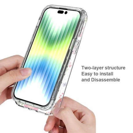 Протиударний чохол Transparent Painted для iPhone 14 Pro Max - Small Floral