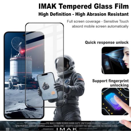 Защитное стекло IMAK 9H Full Screen Film Pro+ Version на OPPO Reno14 F 5G Global - черное