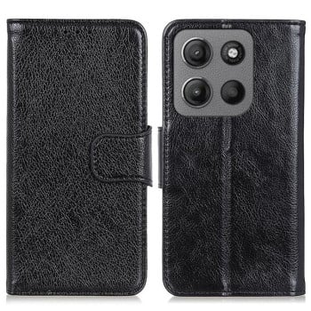 Чохол-книжка Mirren фактура &quot;Crazy Horse&quot; з магнітним хлястиком на Motorola Moto G15 4G / G05 - чорний