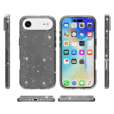 Протиударний чохол Terminator Style Glitter для iPhone 17 - чорний