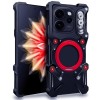 Чехол Rotating Bracket Hollow Metal with Lanyard с поворотным держателем на OPPO Reno15 F 5G — чёрный