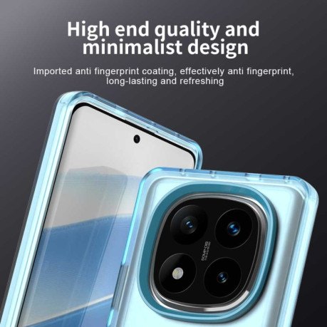 Протиударний чохол MagSafe Holder PC Hybrid для Xiaomi Redmi Note 14 Pro 5G/Poco X7 - синій