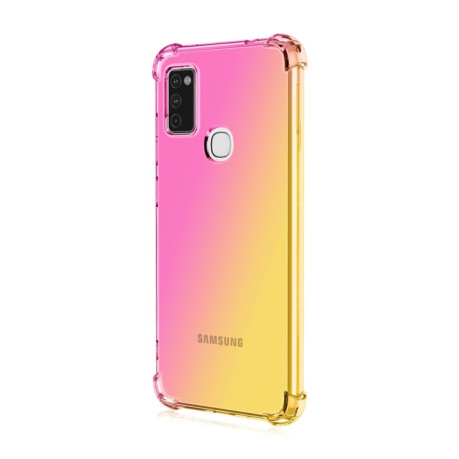Ударозахисний чохол Four-Corner Airbag Gradient Samsung Galaxy M51 - рожево-золотий